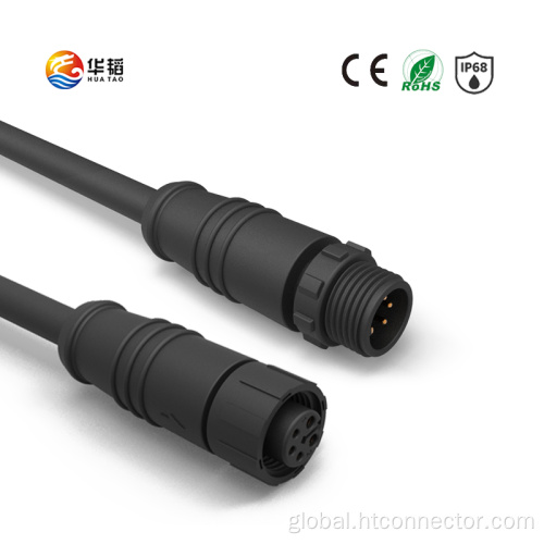 M12 8-Core Male Head Waterproof Connector M12P Waterproof connector with nylon rubber nut Supplier